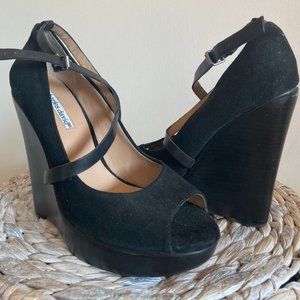 Suede and Leather Wedges